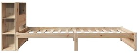Cama com estante sem colchão 75x190 cm pinho maciço
