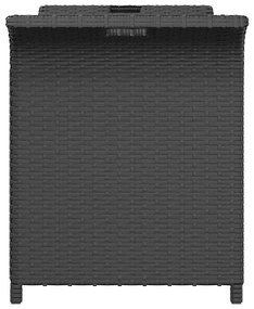Banco de jardim com almofadão 116x46x57 cm vime PE preto