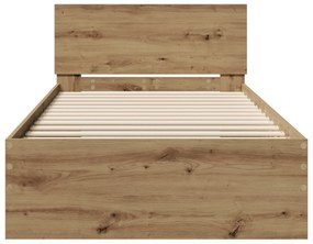 Estrutura de Cama Carvalho Artesanal 90x190 cm Madeira Reforçada