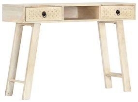 vidaXL Mesa consola 110x35x76 cm madeira de mangueira maciça