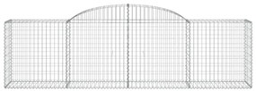 Cestos gabião arqueados 7 pcs 300x50x80/100cm ferro galvanizado