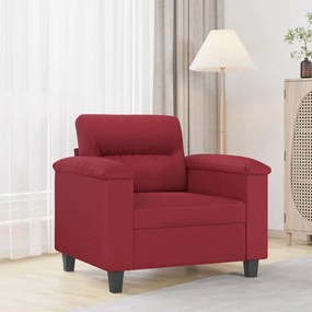 Poltrona 60 cm couro artificial vermelho tinto