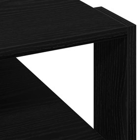 Mesa de centro vidaXL Preto Carvalho 59,5x59,5x40 cm Madeira Engenhari