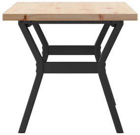 Mesa de centro estrutura em Y 100x50x45,5cm pinho/aço