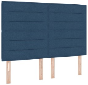 Cama Box Azul com Colchão 160x200 cm Tecido