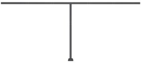 Toldo retrátil manual independente 500x350 cm antracite