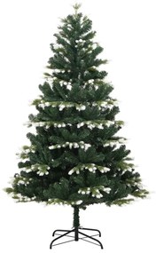 Árvore de Natal artificial articulada c/ flocos de neve 210 cm