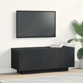Estante para TV vidaXL Preta em Carvalho 100x35x40 cm em Madeira Engen