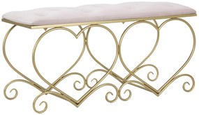 BANCO CORAÇÃO ROSA 105X37,5X51,5 CM
