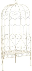 Banco de jardim 95 cm ferro antigo branco