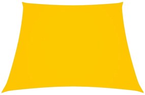 vidaXL Para-sol estilo vela tecido oxford trapézio 2/4x3 m amarelo