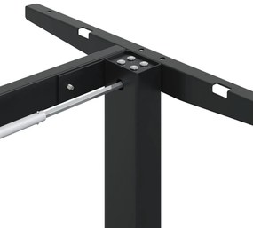 Estrutura de secretária de pé (94-135)x60x(70-114)cm aço preto