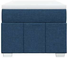 Cama com molas/colchão 90x200 cm tecido azul
