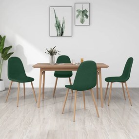 vidaXL Cadeiras de jantar 4 pcs tecido verde