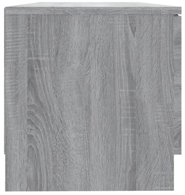 Móvel p/ TV 80x35x36,5cm madeira processada cor sonoma cinzento