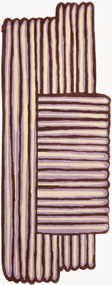 Tapete de lã artesanal de formato orgânico Pincel