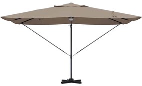 Guarda-sol Cantilever Roma da com LEDs, Cor Taupe, Medidas 352x251x265