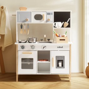 Cozinha de Brincar Infantil de Madeira 92 x 72 x 27 cm Plantio