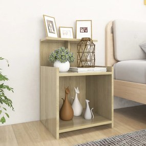 Mesa de cabeceira 40x35x60 cm derivados madeira carvalho sonoma