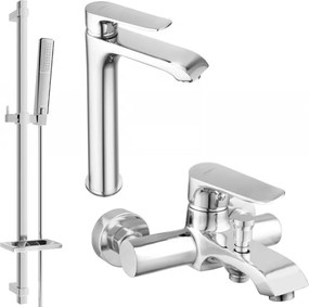 Mexen Pecos DQ72 conjunto de banheira, cromado - 72713DQ72-00