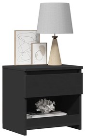 Mesa de cabeceira 40x30x39 cm contraplacado preto