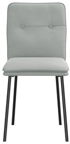 Cadeiras de jantar 6 pcs veludo cinzento-claro