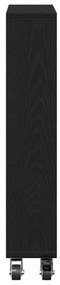 Carrinho de Armazenagem Estreito vidaXL Carvalho Preto 48x13x68 cm Mad