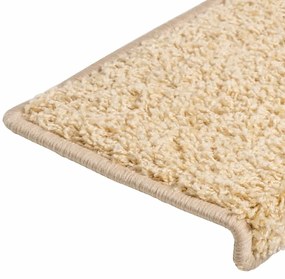 Tapete/carpete para degraus 15 pcs 65x21x4 cm castanho