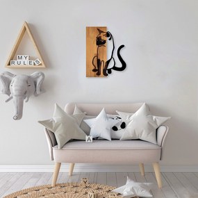 Acessório Decorativo de Parede MA – Nogueira e Preto – 47 x 58 cm