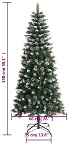 Árvore de Natal artificial com suporte 150 cm PVC verde