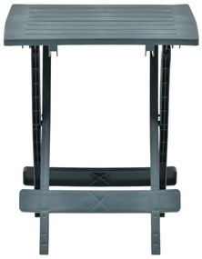 Mesa de jardim dobrável 45x43x50 cm plástico verde