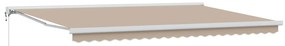 vidaXL Toldo Bege 500 x 300 x 165 cm Poliéster e Alumínio