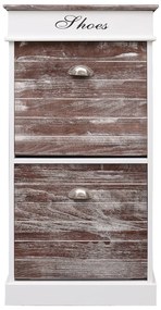 Sapateira 50x28x98 cm madeira de paulownia castanho