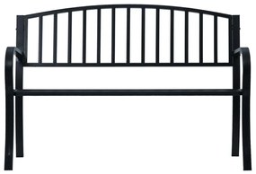 Banco jardim 125 cm aço preto