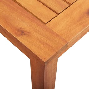 7 pcs conjunto de jantar exterior c/ almofadões acácia maciça