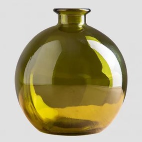 Vaso Em Vidro Kimma Verde Folhagem - Sklum