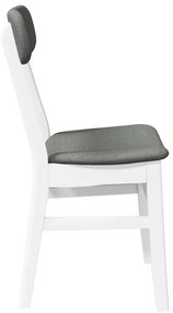 Cadeiras de jantar com almofadões 2 pcs madeira maciça branco