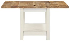 Mesa centro extensível 90x(45-90)x45 cm mangueira maciça branco