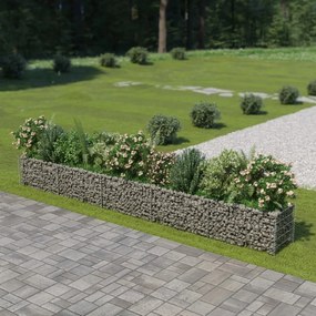vidaXL Canteiro elevado/cesto gabião 450x50x50 cm aço galvanizado