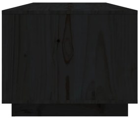 Mesa de centro 110x50x40 cm madeira de pinho maciça preto