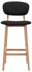 Bancos de bar 2 pcs tecido preto