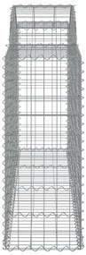 Cestos gabião arqueados 3pcs 200x50x100/120cm ferro galvanizado