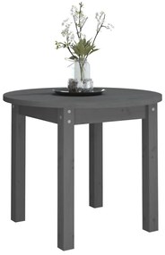 Mesa de centro Ø 55x45 cm madeira de pinho maciça cinzento