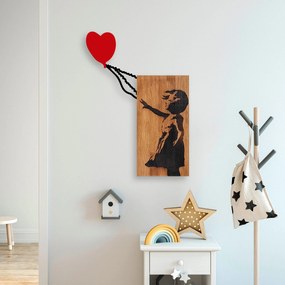 Acessório Decorativo de Parede Ma-366 – Nogueira e Preto – 83 x 60 cm