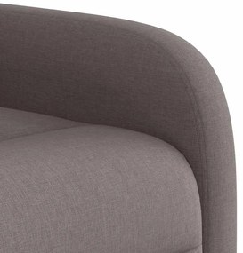 Poltrona elevatória de massagens tecido cinzento-acastanhado
