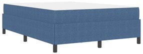 Estrutura da Cama Azul 140 x 200 cm Tecido de veludo côtelé