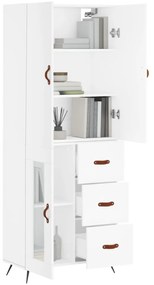 Armário alto 69,5x34x180 cm derivados de madeira branco