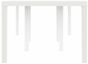 Mesa de Jardim vidaXL Branca 200x100x73 cm em Rattan Sintético