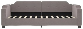 Sofá-cama c/ gavetão/gavetas 90x200 cm tecido cinza-acastanhado
