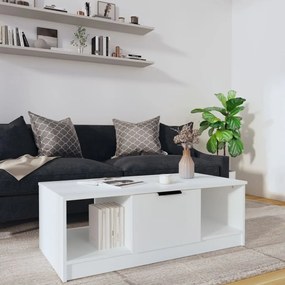 vidaXL Mesa de centro 102x50x36 cm madeira processada branco